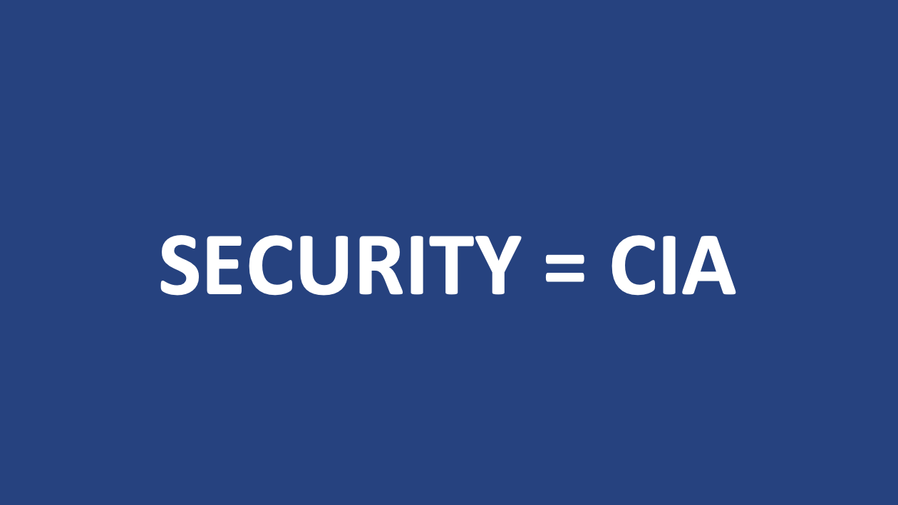 Security = CIA