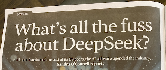 Irish Times Headline: What's all the fuss about DeepSeek